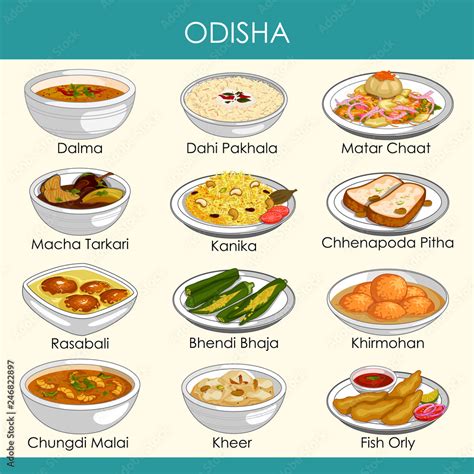odisha famous food drawing