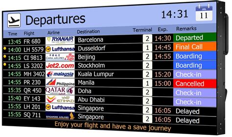 Of Flight Information Display System