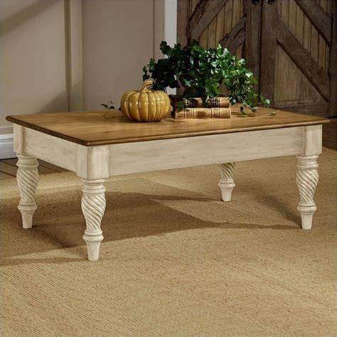 Off White Distressed Coffee Table