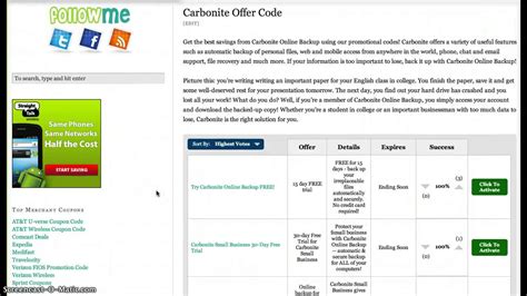 offer code for carbonite trial