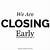 office closing early signs