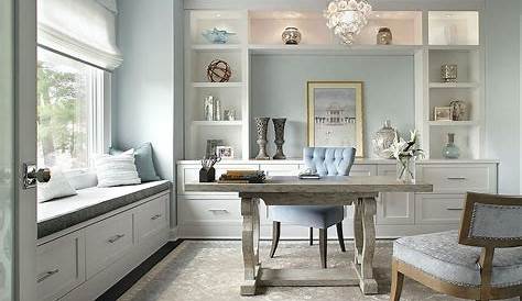 Light blue home office with gray accents | office | Pinterest | Gray