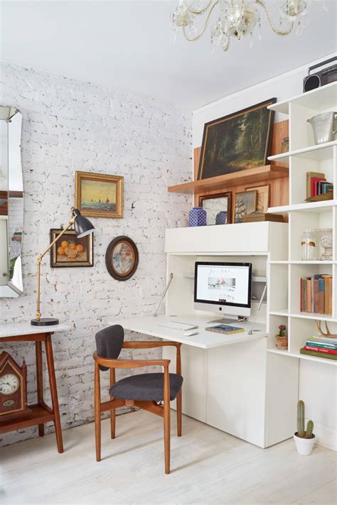 15+ small office nooks that work hard desk in living room, kitchen