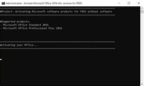 office 2016 activator cmd