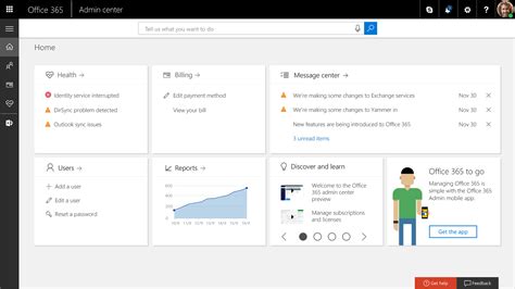 office 365 administration center