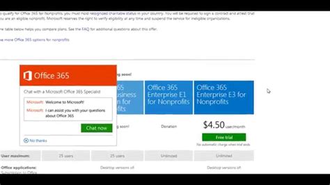 office 365 nonprofit trial eligibility