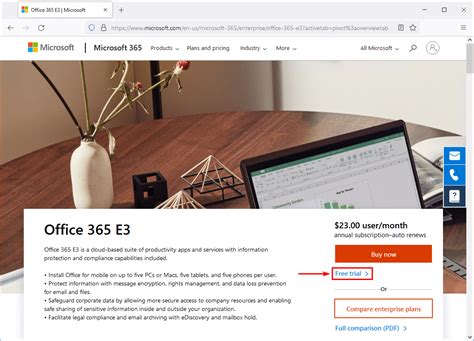 office 365 trial tenant e3