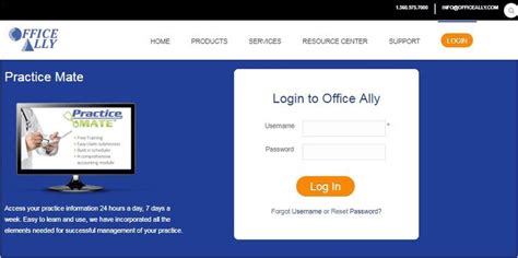 office ally practice mate login browser