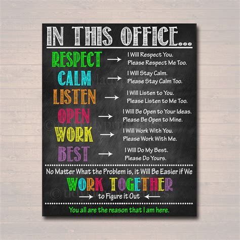Office Decorating Rules