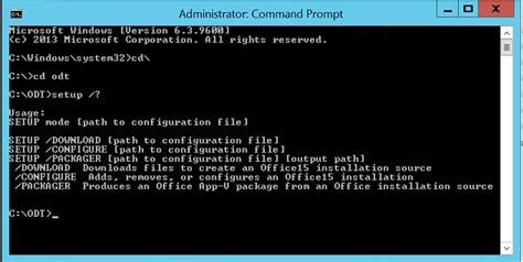 office deployment tool batch file commands