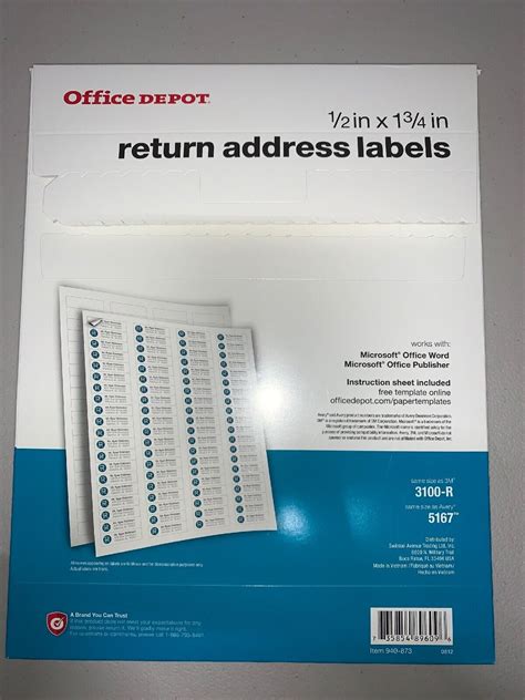 office depot address label template odul-04a