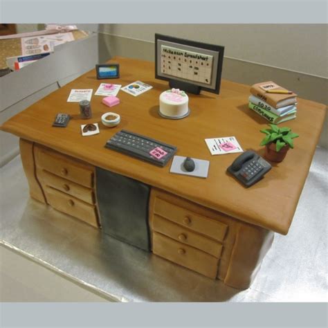 Office Desk Cake Design