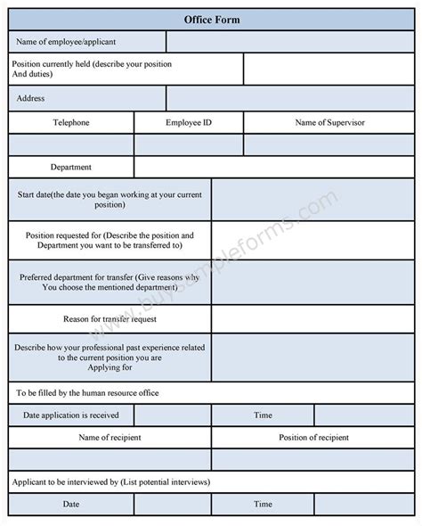 Office Form Templates
