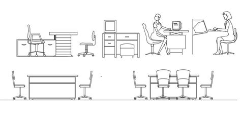 office furniture elevation cad blocks