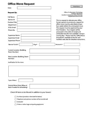 office move request form template