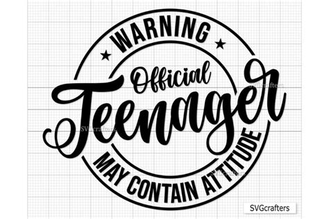 13 Official Teenager SVG File ONLY for Cricut and Silhouette Etsy