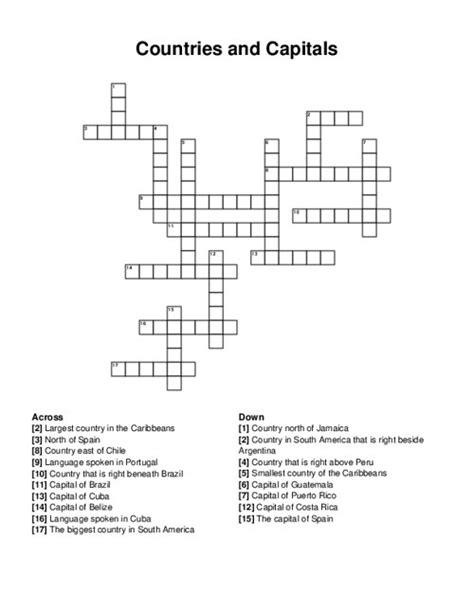 official capital of chile crossword clue