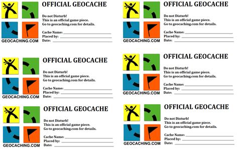 Official Geocache Label Printable