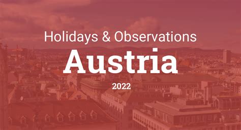 official holidays in austria 2022