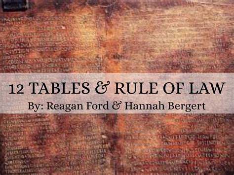 official laws written down as the 12 tables