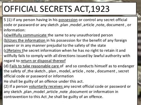 official secrets act explained