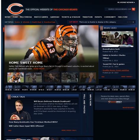 official website of chicago bears