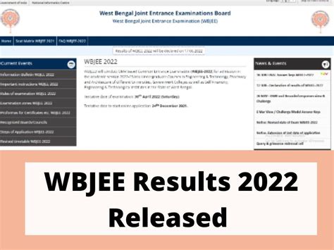 official website of wbjee