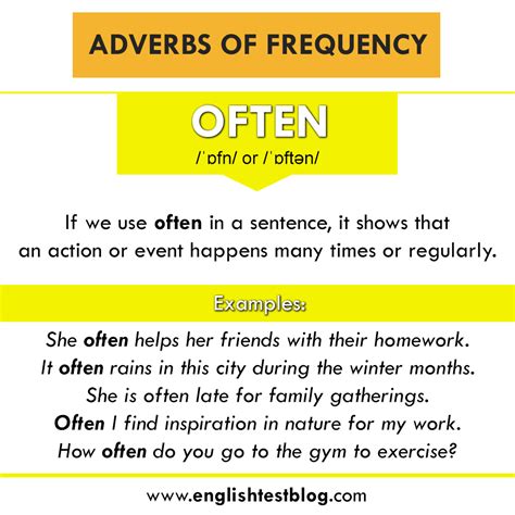 often meaning in english with example