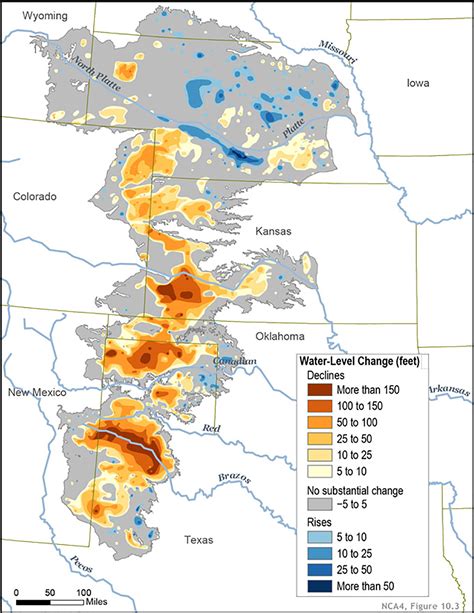 ogallala aquifer depletion map