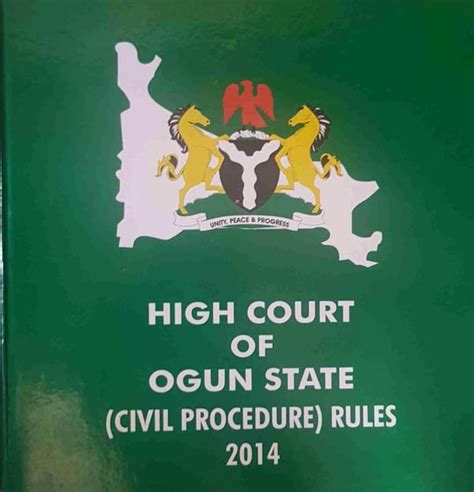 ogun state high court civil procedure rules