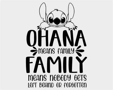 Ohana Means Family Svg Lilo Stitch Svg Stitch Qoute Svg Etsy