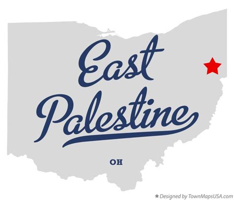 Ohio Map Including Palestine