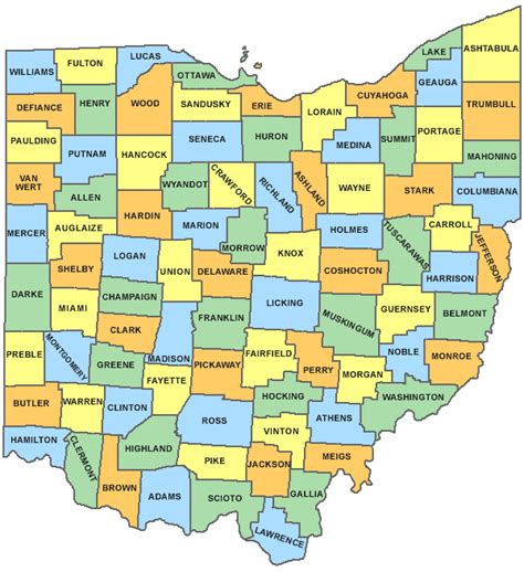 Ohio Map With Counties