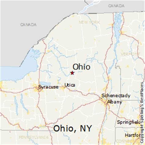 Ohio New York Map