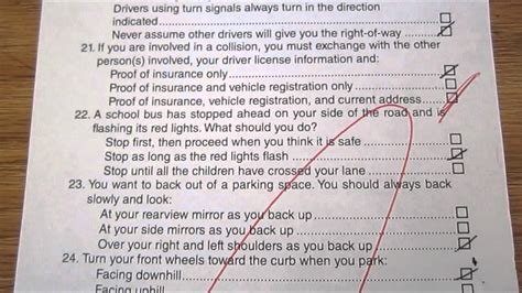 ohio drivers written exam practice test