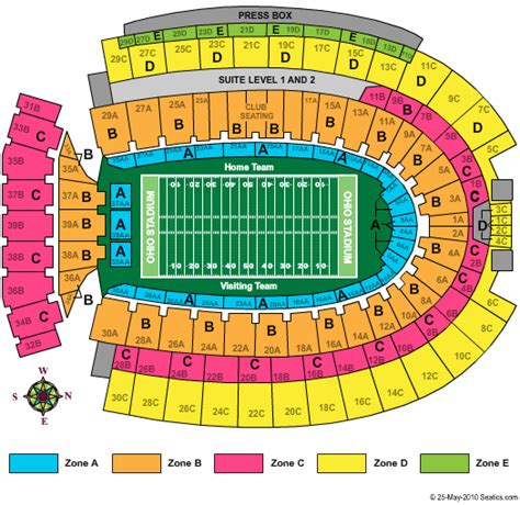 ohio stadium columbus ohio seating chart