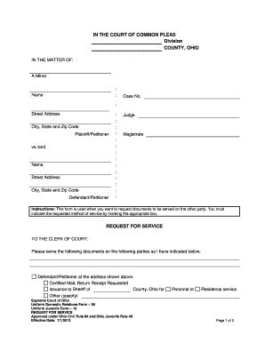 ohio state supreme court domestic forms