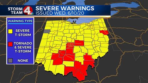 ohio tornado warning map