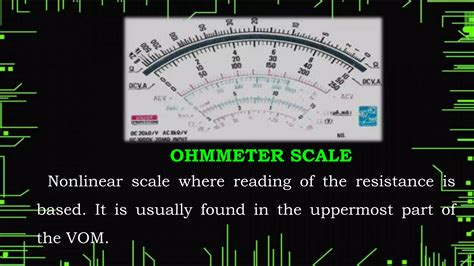 Ohmmeter Scale Function
