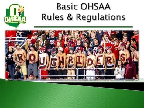 ohsaa rules and regulations