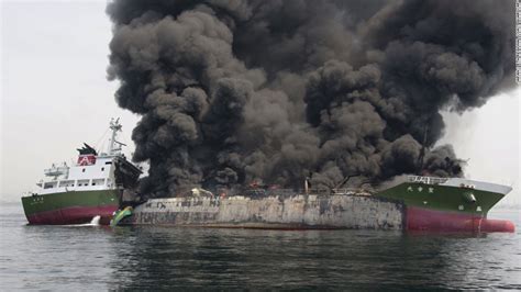 oil tanker ship explosion