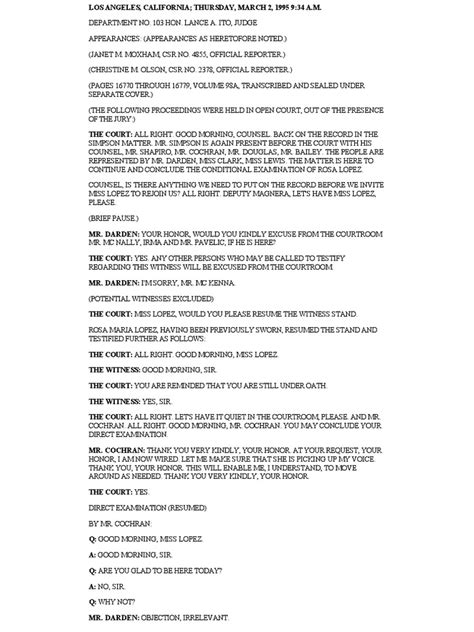 +15 Oj Simpson Trial Transcript Trending
