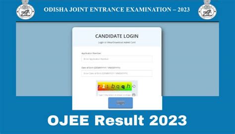 ojee result 2023 rank list online