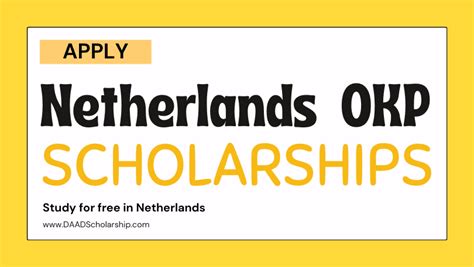 OKP Orange Knowledge programme Scholarship in Netherland