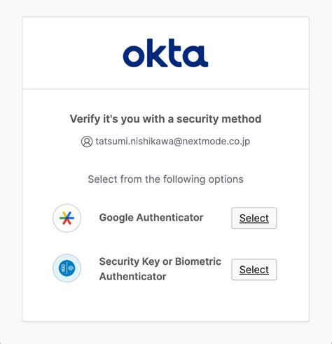 okta authentication methods