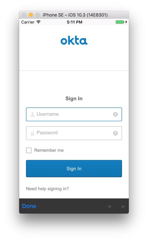 okta employee log in