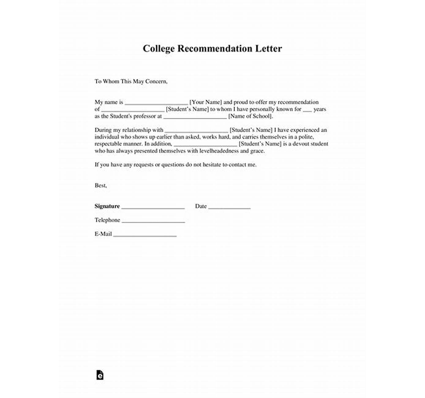 old college letter recommendation image