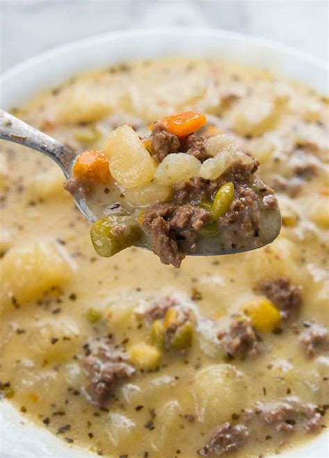 Delicious Old-Fashioned Potato Soup with Hamburger Recipe: Hearty Comfort in a Bowl