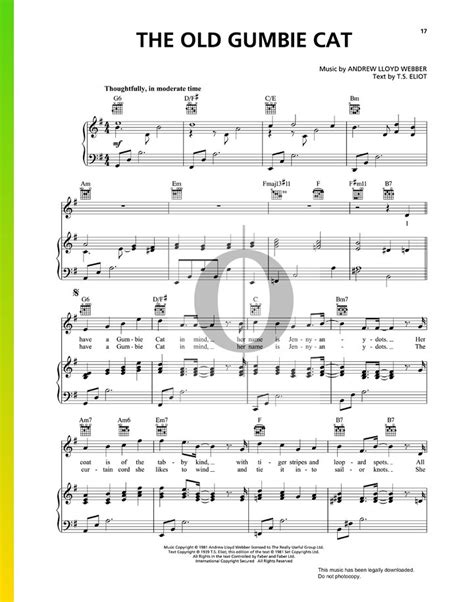 Cats Sheet Music by Andrew Lloyd Webber (SKU 00334753