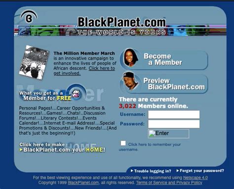 Old BlackPlanet Page Revival
